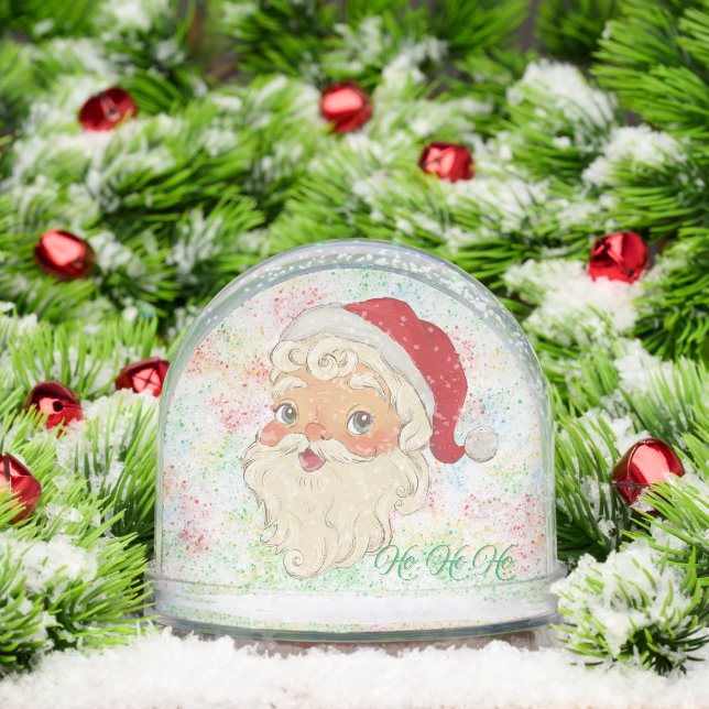 Vintage Santa Snow Globe (Navidad)