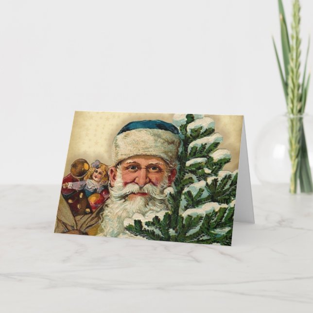 Vintage Santa: Tarjetas de felicitación (Anverso)