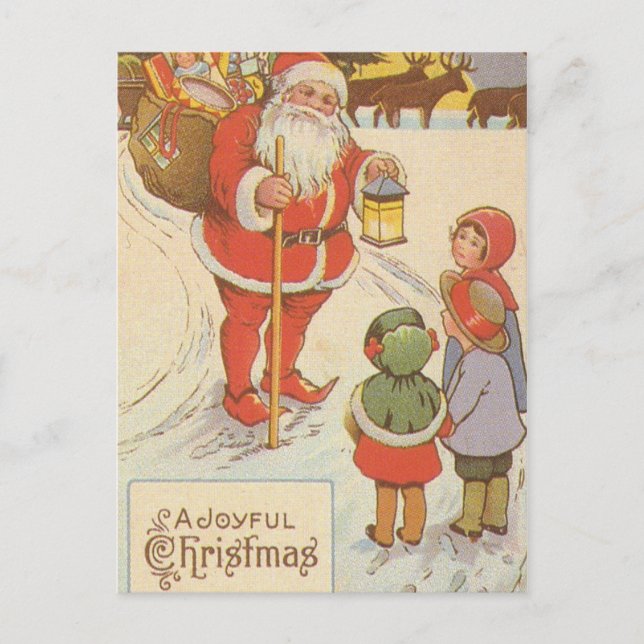 VINTAGE SANTA Y TARJETAS POSTALES PARA NIÑOS (Anverso)