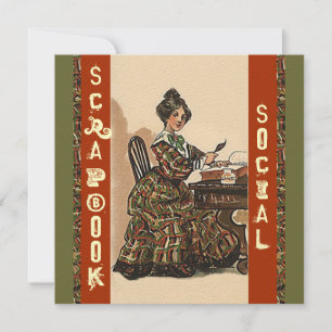 Vintage Scrapbooking Invitación Fiesta Artesanía s