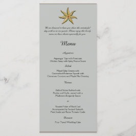 Vintage Sea Animals Beach Wedding Menu
