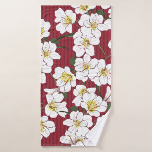 vintage Seamless Pattern Hand Drake white garden f