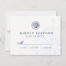 Vintage Seashell | Boda temática náutica RSVP