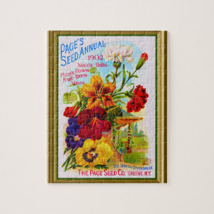 Vintage Seed Catalog Cover Puzzle