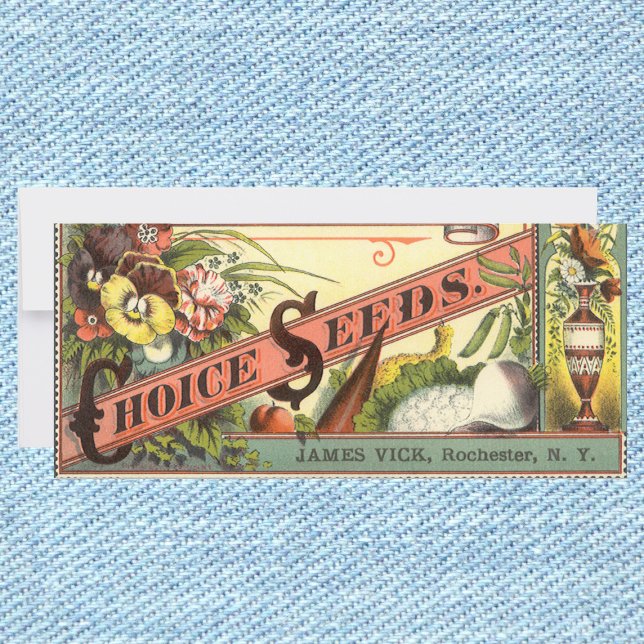 Vintage Seed Packet Label Art, semillas de Vick's  (Subido por el creador)