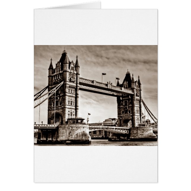 Vintage Sepia London Tower Bridge (Frente)
