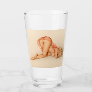 Vintage Sexy Vintage Pin Up Chica Art Pint Glass
