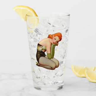Vintage Sexy Vintage Pin Up Chica Vidrio