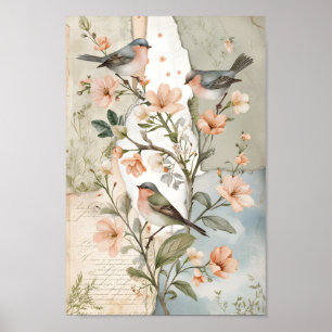 Vintage Shabby Chic Decoupage Arte Botánico