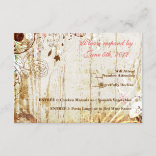 Vintage Shabby Chic Floral Recepción RSVP