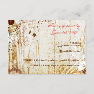 Vintage Shabby Chic Floral Recepción RSVP