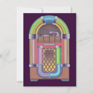 Vintage Sock Record Hop Dance Jukebox Purple