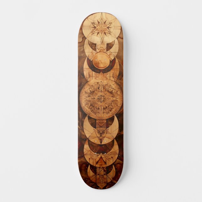 Vintage spiritual design skateboard (Anverso)