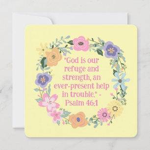 Vintage Spring Floral Wreath Religious Blank
