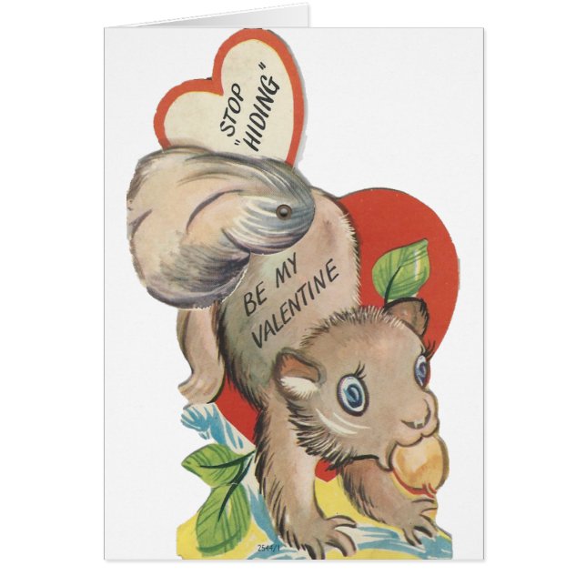 Vintage Squirrel Valentine (Frente)