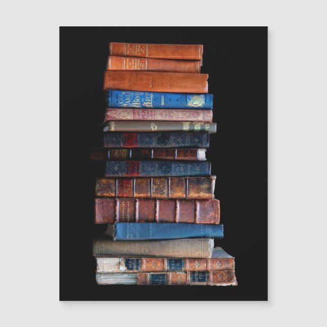 VIntage Stack of Old Books Postcard (Anverso)
