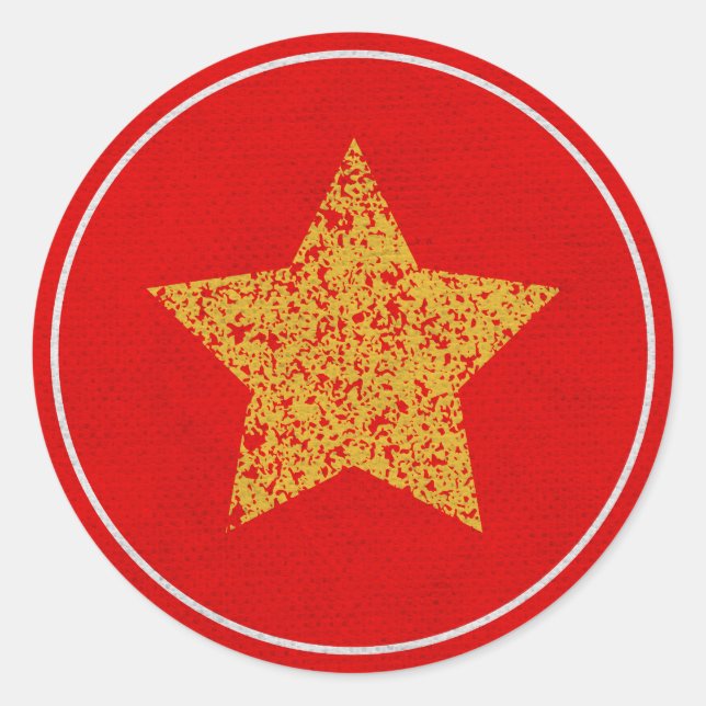 Vintage Star Navidades Sellos para sobres de vacac (Anverso)