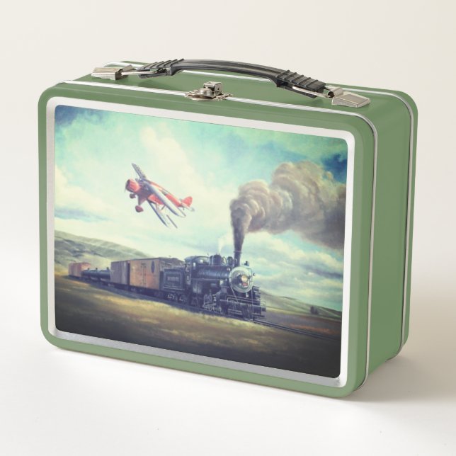 Vintage Steam Train & Airplane  (Anverso)