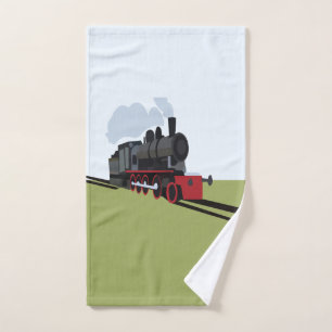 Vintage Steam Train (tren de vapor) en el arte de 