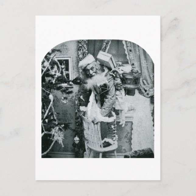 Vintage Stereoview - entrega del navidad (Anverso)