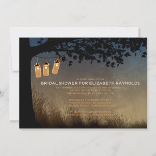 Vintage String Lights Bridal Shower Invitaciones