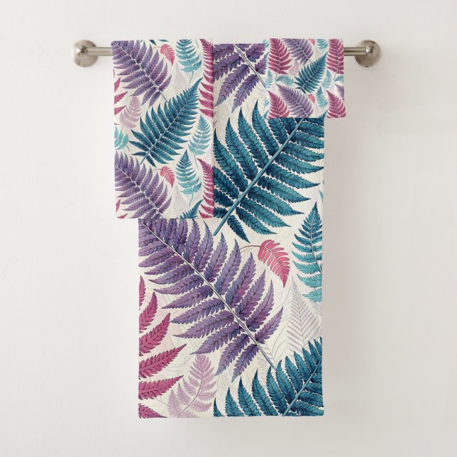 Vintage-style botanical fern leaves (In situ)