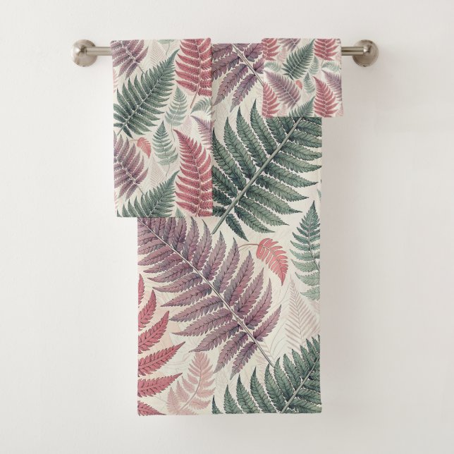 Vintage-style botanical fern leaves (In situ)