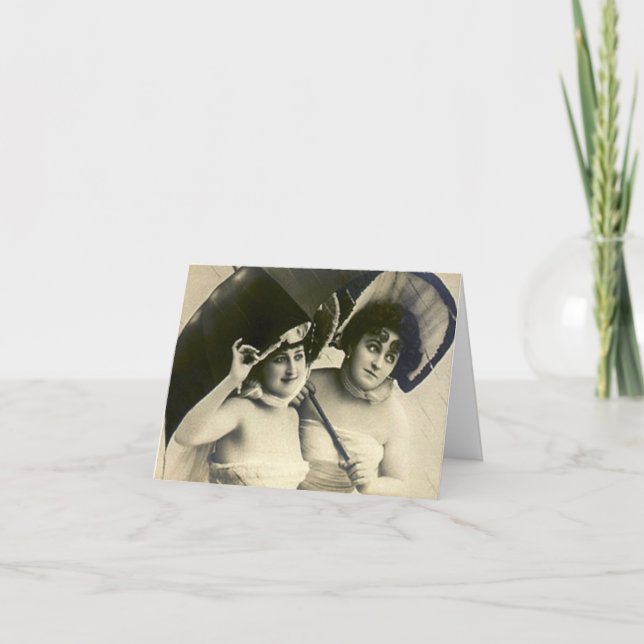 Vintage Style Bridal Shower Gracias Cartas Notas (Anverso)