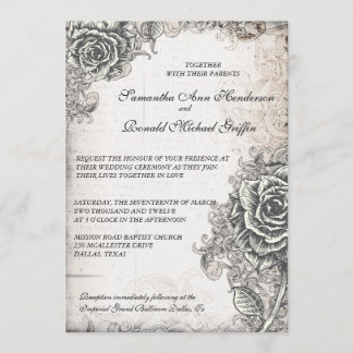 Vintage subió casando la invitación
