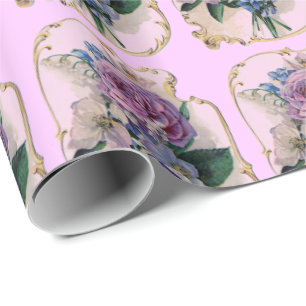 Vintage subió y papel de envoltorio para regalos