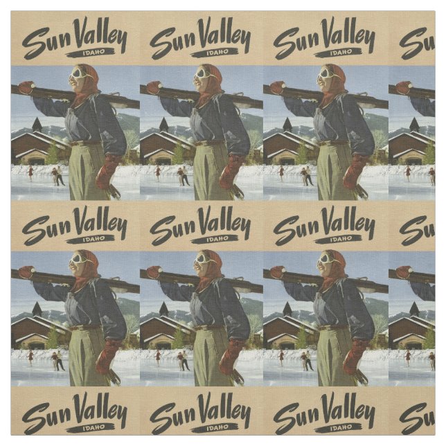Vintage Sun Valley, tela de personalizable Idaho (Retal)