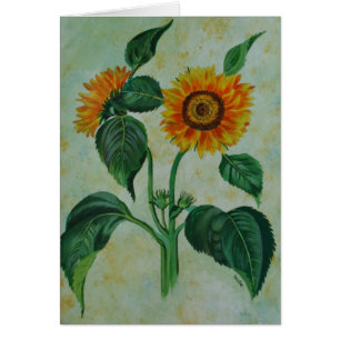 Vintage Sunflowers Arte Botánico