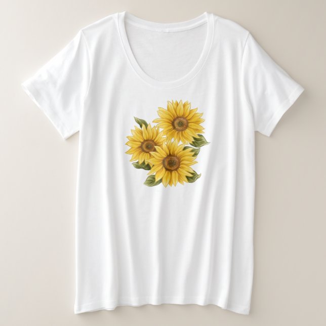 Vintage Sunflowers T-Shirt (Anverso del diseño)
