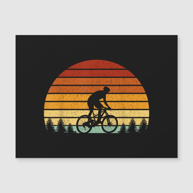 Vintage Sunset Mountain Biking Gift Para La Montañ (Anverso)