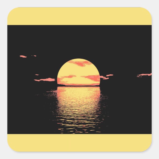 Vintage Sunset - Pegatinas (Anverso)