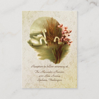 Vintage Swans tarjetas de gabinete Boda