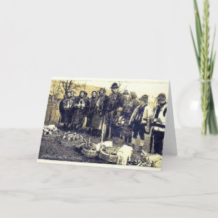 Vintage Tarjeta de Bendición de Pascua Ucraniana