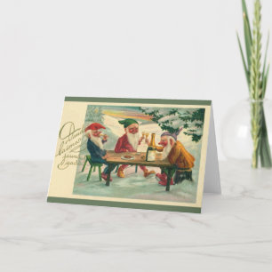 Vintage Tarjeta de felicitación de Año Nuevo de Le