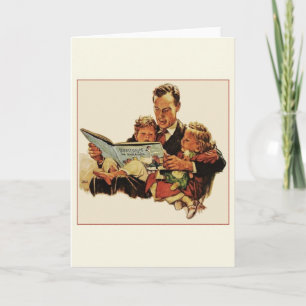 Vintage tarjeta de felicitación del Día del Padre