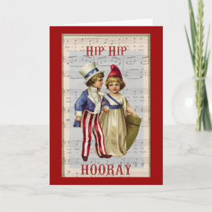 Vintage tarjeta de los niños de "Hip Hop del 4 de