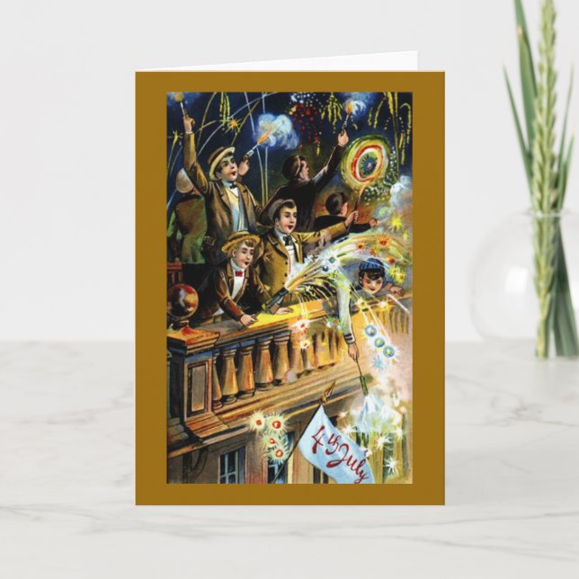 Vintage tarjeta del 4 de julio (Anverso)