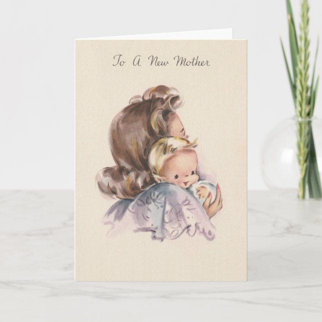 Vintage tarjeta del día de la madre (Anverso)