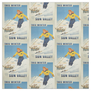Vintage tela del personalizable de Sun Valley,