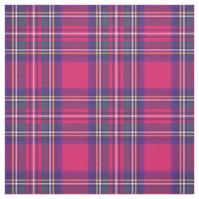 Vintage tela escocesa rosada/azul/del verde/del (Retal)
