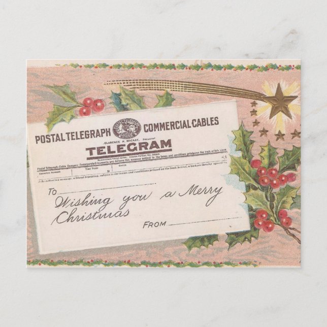 Vintage Telegram Feliz Navidad (Anverso)