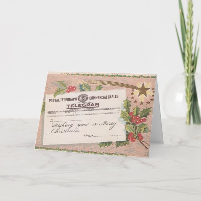 Vintage Telegram Feliz Navidad (Anverso)
