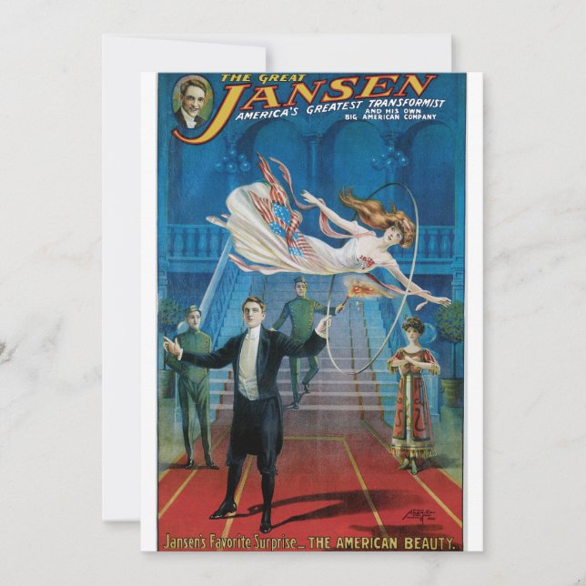 Vintage The Great Jansen Advertising Poster (Anverso)