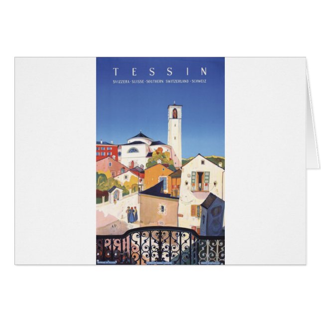 Vintage Ticino Tessin Canton Suiza (Anverso (Horizontal))