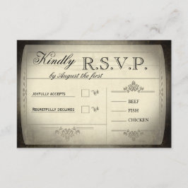Vintage Ticket Wedding RSVP