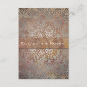 Vintage Toscana Damask Elegante Tarjetas RSVP